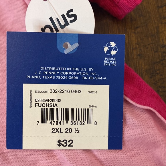 Arizona Jean co girls plus size top with flutter sleeves NWT size 2xl 22 1/2 - Picture 4 of 5